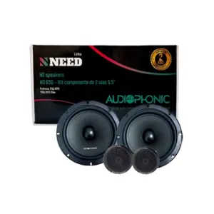 Kit Falante 2 Vias Audiophonic Kn650 110w Rms 6 Polegadas Preto