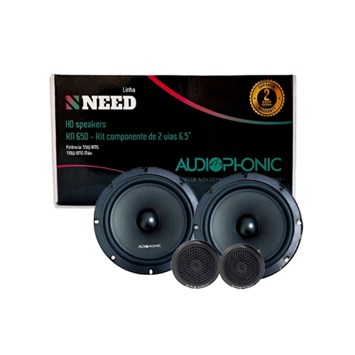 Kit Falante 2 Vias Audiophonic Kn650 110w Rms 6 Polegadas Preto