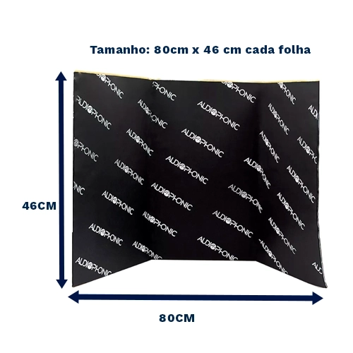 MANTA ACÚSTICA DE ALTA DENSIDADE MANTA ACUSTICA ALTA DENSIDADE 3MM 80X46 3 FOLHAS