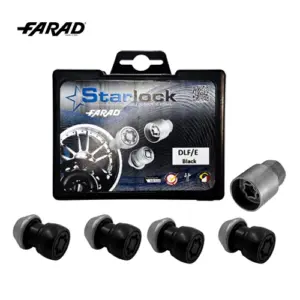 Parafuso Starlock Black Preto Trava Antifurto Rodas Farad