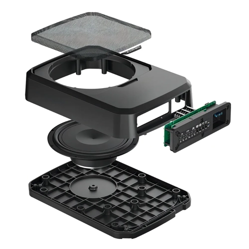 subwoofer ativo DBA 201 F, otimizada com simulação FEM Caixa Amplificada Hertz Dba 201f Subwoofer 8 Polegadas Preto