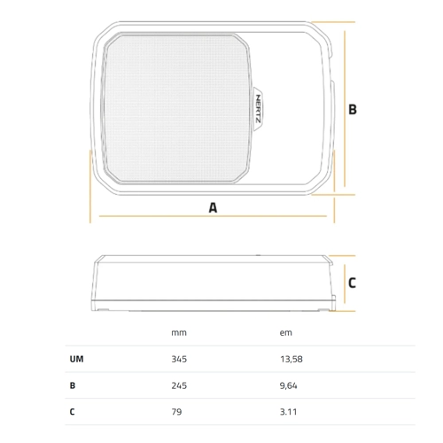 subwoofer RELM Caixa Amplificada Hertz Dba 201f Subwoofer 8 Polegadas Preto