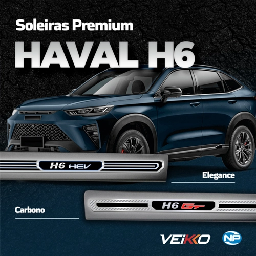 SOLEIRA PREMIUM LARGA ELEGANCE HAVAL H6 HEV 2023 em diante Soleira de porta HAVAL 2026