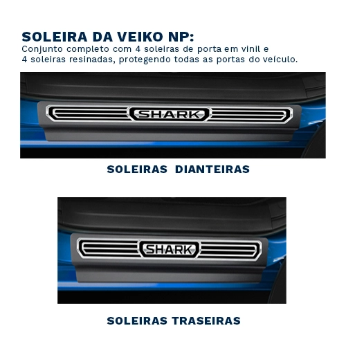 Jogo de Soleira Premium Shark 2024 2025 Elegance 4 Portas Soleira Porta Byd Shark 2024 2025 2026