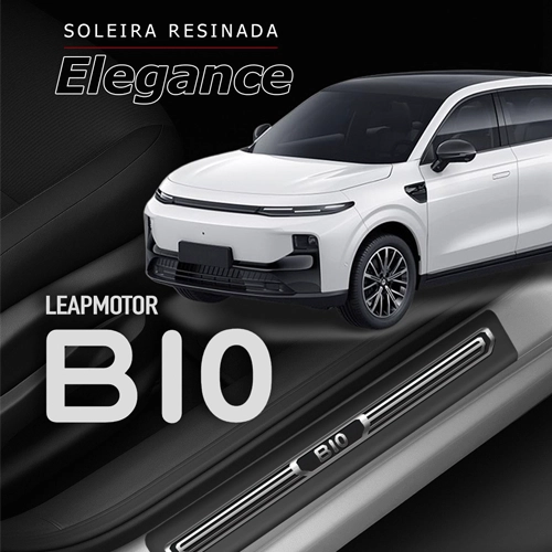 SOLEIRA PREMIUM LARGA ELEGANCE B10 2026-5 PROTETOR Soleira Premium Leapmotor B10 Elegance P/ As 4 Portas 2944 Preto