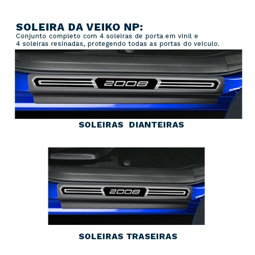 Peugeot -2485, SOLEIRA PREMIUM INTER ELEGANCE 2008 18 A 23 EM DIANTE 4 PORTAS-3 Soleira Resinada Premium