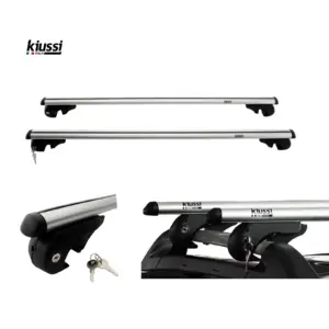Travessa de Teto Belluno 1,45m Prata com Chave Kiussi – Universal para Veículos BYD e GWM