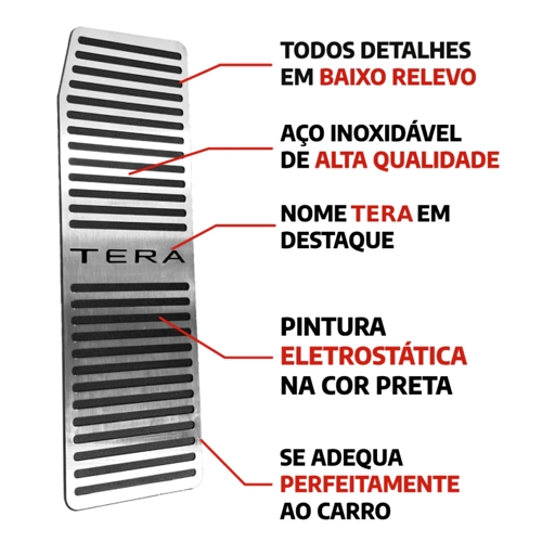 5329, DESCANSO DE PE TERA ACO INOX ESCOVADO-3 Descanso de pé Em Aço Inox Volkswagen Tera