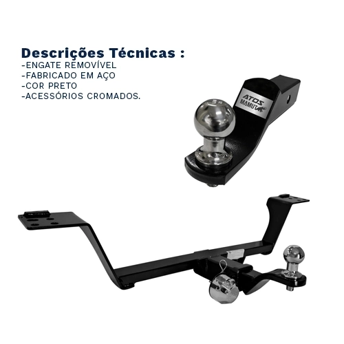 Engate Removível Mamut Atos NOVO COROLLA ENG-AT-6001- Atos Engate Removível Mamut Toyota Corolla
