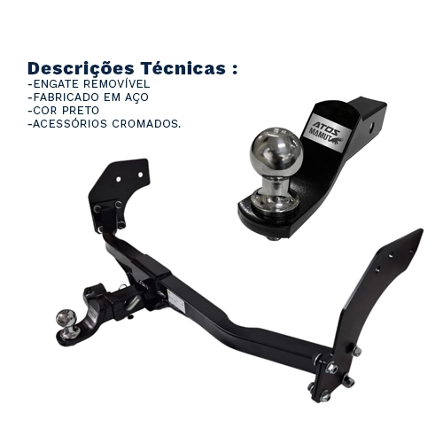 ENGATE REBOQUE REMOVIVEL GWM POER 2025 EM DIANTE TRACAO 1000 KG -4