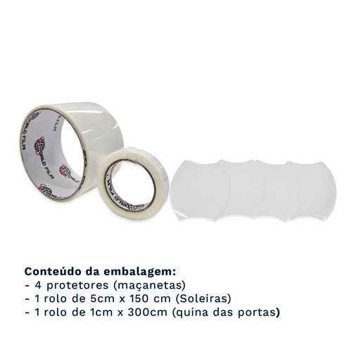 Kit Película Proteção Carro Ppf Maçaneta Canto Porta Soleira Kit Película PPF Protetor de Soleira + Canto de Porta Universal - Proteção Contra Arranhões e Impactos, Fácil Aplicação