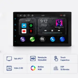 CONNECT MEDIA ANDROID 7 POLEGADAS UNIVERSAL - FT-MM-CMA7 - FAAFTECH