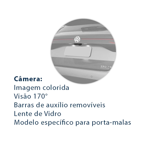 camera de re maçaneta KCVW01 Câmera de Ré com maçaneta VW – KCVW01