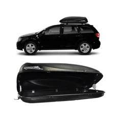 Bagageiro Maleiro De Teto Universal Preto 450 litros Sport Rack Conquest Com Chave (690090)